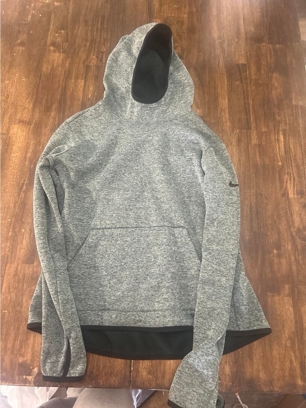 Nike Women's Gray Heather Hooded Pullover Sweatshirt